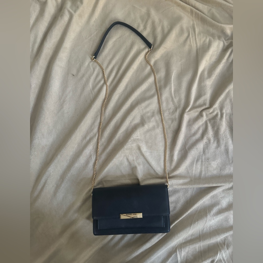 Michael Kors Black Crossbody Bag with Gold Chain